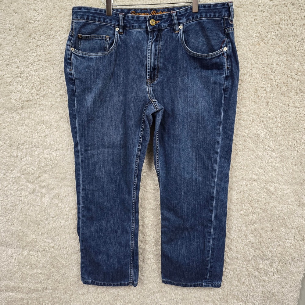 Tommy Bahama Authentic Jeans Mens 38x30 (fits 36x27) Blue Straight Leg Denim‎